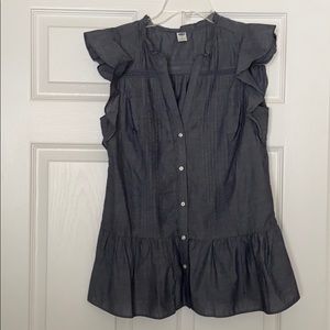 Old Navy ruffle top with pleated and lace details